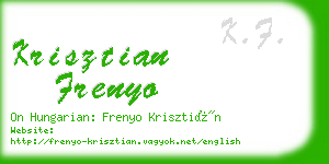 krisztian frenyo business card